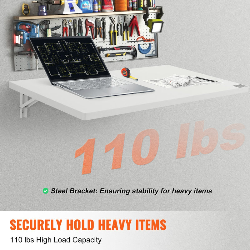Настенный складной стол VEVOR, 900 × 500 мм, для домашнего офиса