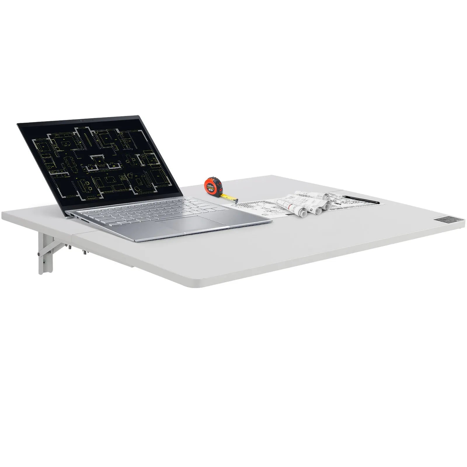 VEVOR pie sienas stiprināms nolokāms galds, 800 × 600 mm, portatīvajam datoram, mājas birojam