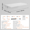 VEVOR pie sienas stiprināms nolokāmais galds, 1200 × 500 mm, portatīvajam datoram, mājas birojam