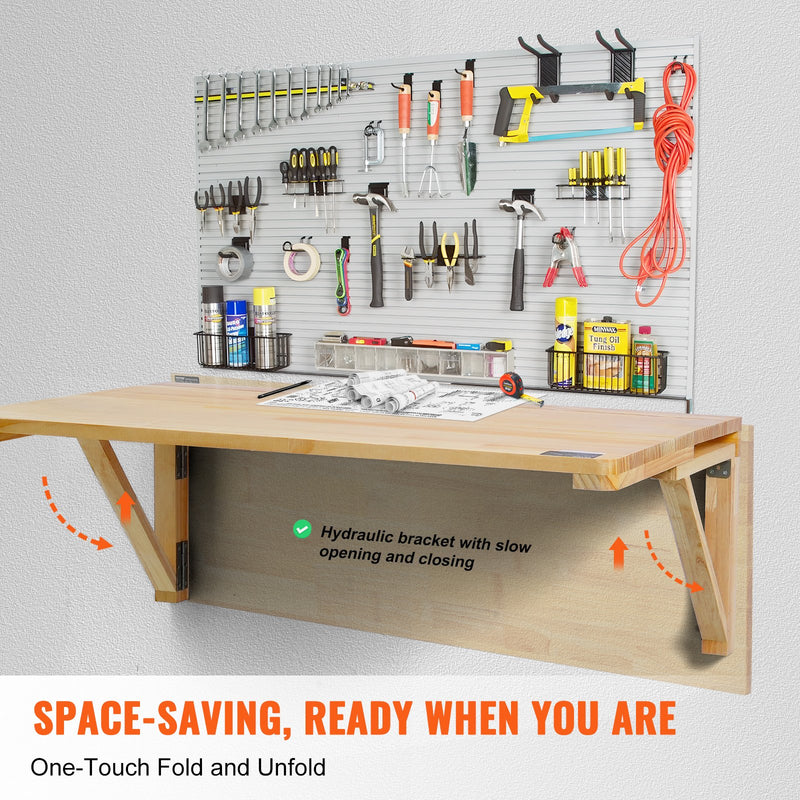 Настенный складной стол VEVOR, 800 × 600 мм, для ноутбука, домашний офис