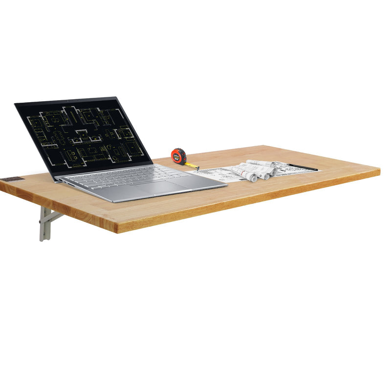 Wall mount folding table, floating, portable work table, 120 x 50 cm