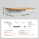 Wall mount folding table, floating, portable work table, 120 x 50 cm