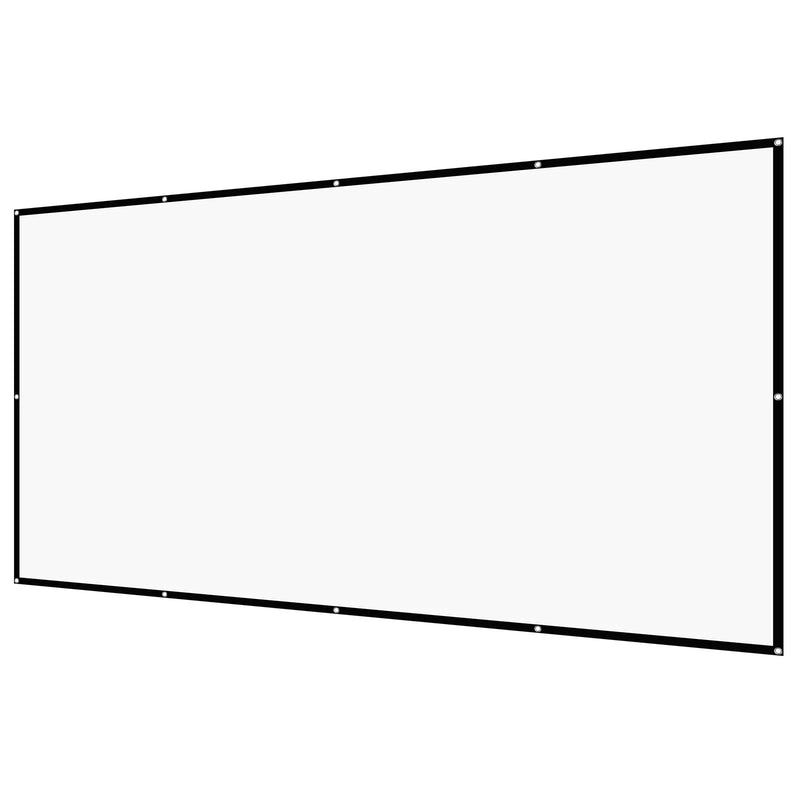 VEVOR 381 cm 16:9 4K 1080 HD sienas stiprināma projekcijas ekrāns ar 12 āķiem un abpusējām līmlentēm, pārnēsājams audekla ekrāns mājas kinozālei, birojam vai ģimenes lietošanai