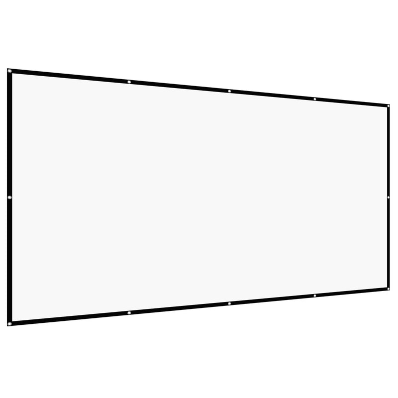 VEVOR 381 cm 16:9 4K 1080 HD sienas stiprināma projekcijas ekrāns ar 12 āķiem un abpusējām līmlentēm, pārnēsājams audekla ekrāns mājas kinozālei, birojam vai ģimenes lietošanai