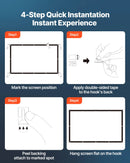 VEVOR 381 cm 16:9 4K 1080 HD sienas stiprināma projekcijas ekrāns ar 12 āķiem un abpusējām līmlentēm, pārnēsājams audekla ekrāns mājas kinozālei, birojam vai ģimenes lietošanai