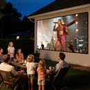 VEVOR 381 cm 16:9 4K 1080 HD sienas stiprināma projekcijas ekrāns ar 12 āķiem un abpusējām līmlentēm, pārnēsājams audekla ekrāns mājas kinozālei, birojam vai ģimenes lietošanai