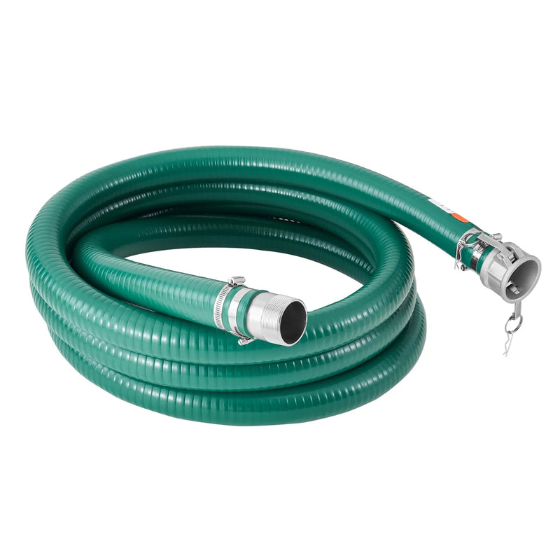 VEVOR sūkšanas šļūteņu komplekts ūdens sūkņiem, 51 mm × 19,8 m zilā skalošanas šļūtene, 6,1 m zaļā sūkšanas šļūtene, tērauda apaļo atveru filtrs, Camlock savienojumi, skavas un Cam & Groove adapteris, daudzfunkcionālai lietošanai