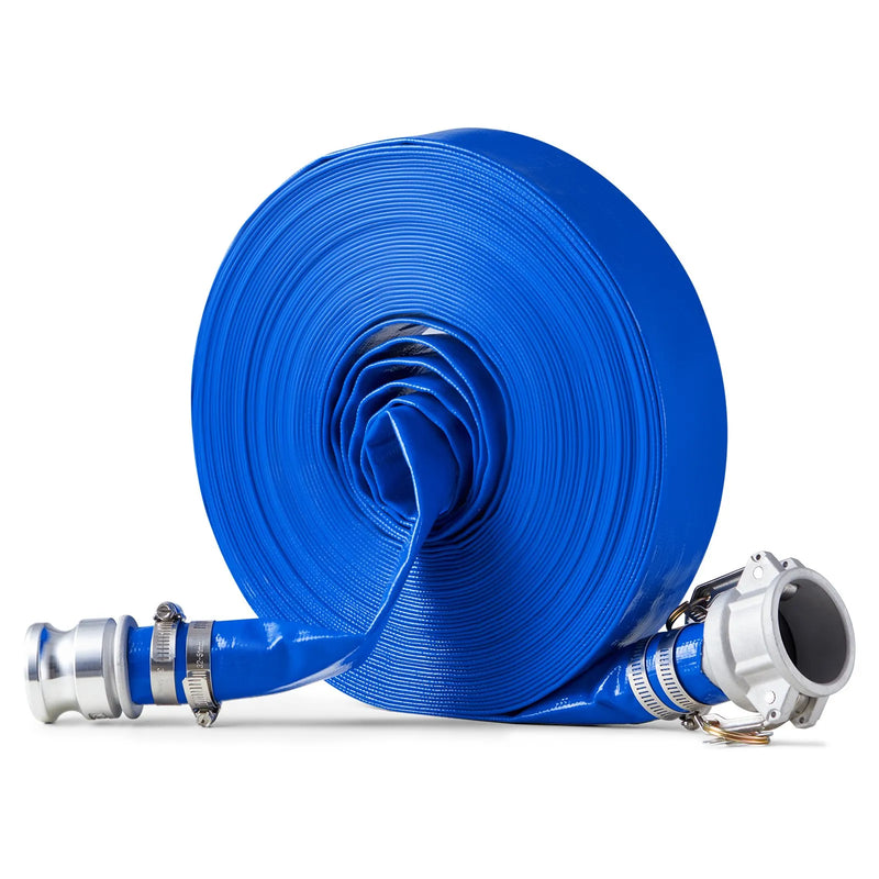 VEVOR skalošanas šļūtene, 38 mm × 30,5 m, augstas kvalitātes PVC šļūtene zilā krāsā ar skavām, Camlock savienojumu un alumīnija veidgabaliem, piemērota dažādiem sūkņiem notekūdeņu apstrādei, ūdens pārsūknēšanai un lauksaimniecībai