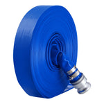 VEVOR skalošanas šļūtene, 38 mm × 30,5 m, augstas kvalitātes PVC šļūtene zilā krāsā ar skavām, Camlock savienojumu un alumīnija veidgabaliem, piemērota dažādiem sūkņiem notekūdeņu apstrādei, ūdens pārsūknēšanai un lauksaimniecībai
