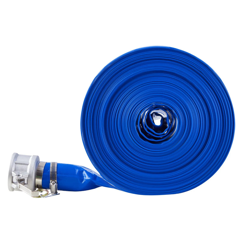 VEVOR skalošanas šļūtene, 51 mm × 30,5 m, augstas kvalitātes PVC šļūtene ar skavām, camlock savienojumu un alumīnija veidgabaliem, piemērota dažādiem sūkņiem, notekūdeņu apstrādei, ūdens pārsūknēšanai un lauksaimniecības darbiem