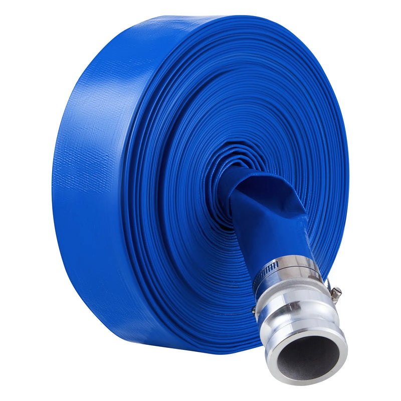 VEVOR skalošanas šļūtene, 51 mm × 30,5 m, augstas kvalitātes PVC šļūtene ar skavām, camlock savienojumu un alumīnija veidgabaliem, piemērota dažādiem sūkņiem, notekūdeņu apstrādei, ūdens pārsūknēšanai un lauksaimniecības darbiem
