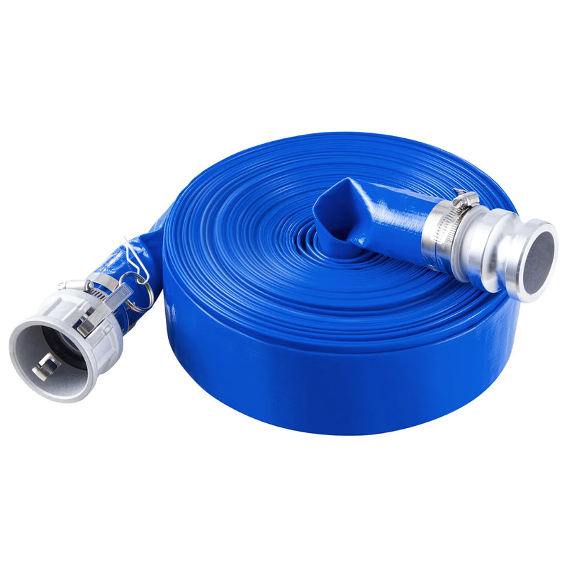 VEVOR skalošanas šļūtene, 51 mm × 30,5 m, augstas kvalitātes PVC šļūtene ar skavām, camlock savienojumu un alumīnija veidgabaliem, piemērota dažādiem sūkņiem, notekūdeņu apstrādei, ūdens pārsūknēšanai un lauksaimniecības darbiem