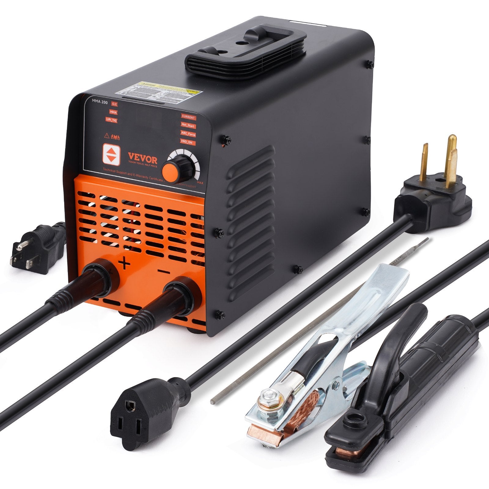 Электросварщик VEVOR ARC 220 В 200 А 2-в-1 с функцией Lift TIG и горячим стартом