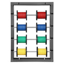 Vadu ruļļu statīvs ar 4 regulējamiem stieņiem — sienas stiprināms ruļļu turētājs ar 68 kg slodzes kapacitāti