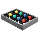 Vadu ruļļu statīvs ar 4 regulējamiem stieņiem — sienas stiprināms ruļļu turētājs ar 68 kg slodzes kapacitāti