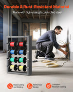 Wire reel stand with 4 adjustable rods - wall-mounted reel holder with 68 kg load capacity