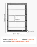Vadu ruļļu statīvs ar 4 regulējamiem stieņiem — sienas stiprināms ruļļu turētājs ar 68 kg slodzes kapacitāti