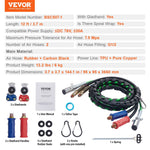 VEVOR 3,7 m 3-in-1 pneimatisko vadu komplekts kravas automašīnām ar ātrajiem savienotājiem un elektrisko vadu