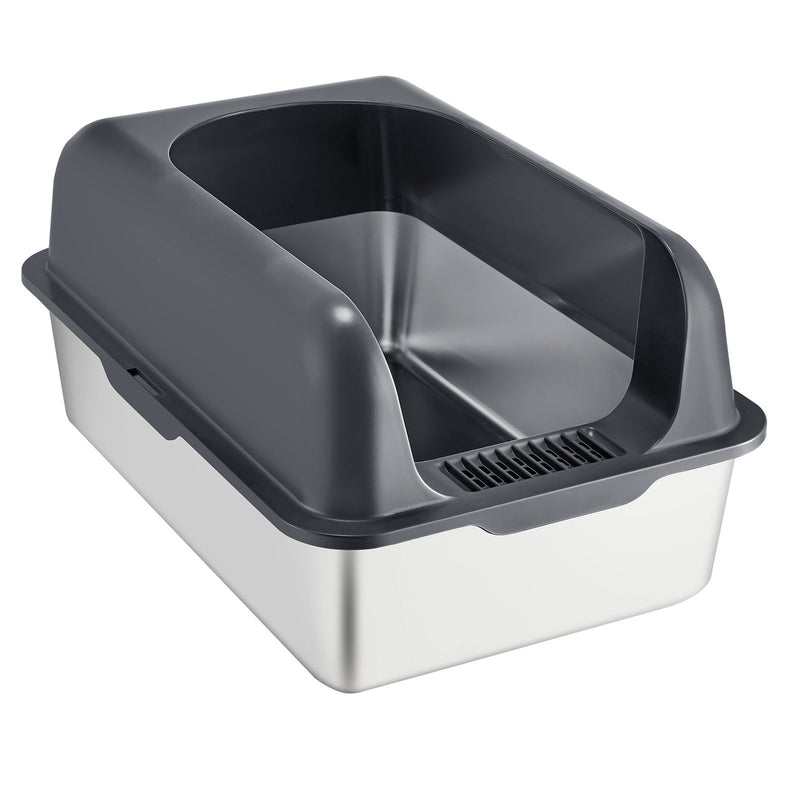 VEVOR 15,24 cm dziļā kaķu tualete bez smakas ar filtrējošu kāju dēli