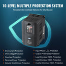 VEVOR frekvences pārveidotājs 7,5 kW 35 A ar 1 vai 3 fāžu 220 V ieeju uz 3 fāžu 220 V izeju, 40–60 Hz ieeja un 0–400 Hz izeja CNC vārpstas motora ātruma kontrolei