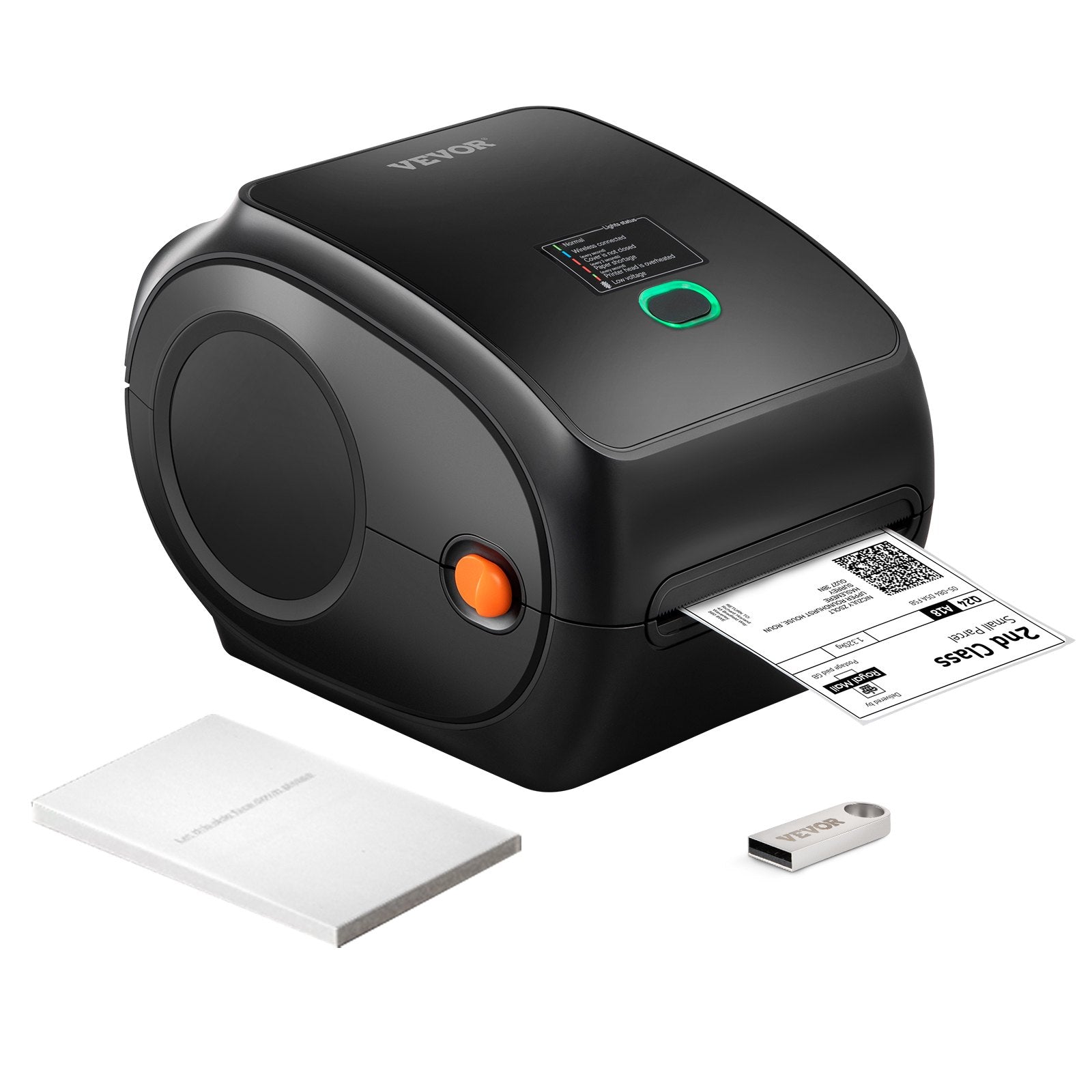 VEVOR termodrukas etiķešu printeris 4×6, 300 DPI, USB/Bluetooth, saderīgs ar Amazon, eBay, Etsy, UPS