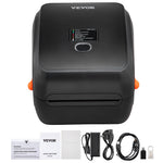 VEVOR termodrukas etiķešu printeris 4×6, 300 DPI, USB/Bluetooth, saderīgs ar Amazon, eBay, Etsy, UPS