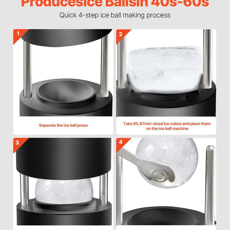 VEVOR Ledus Bumbiņu Veidotājs, 60mm Sfēra