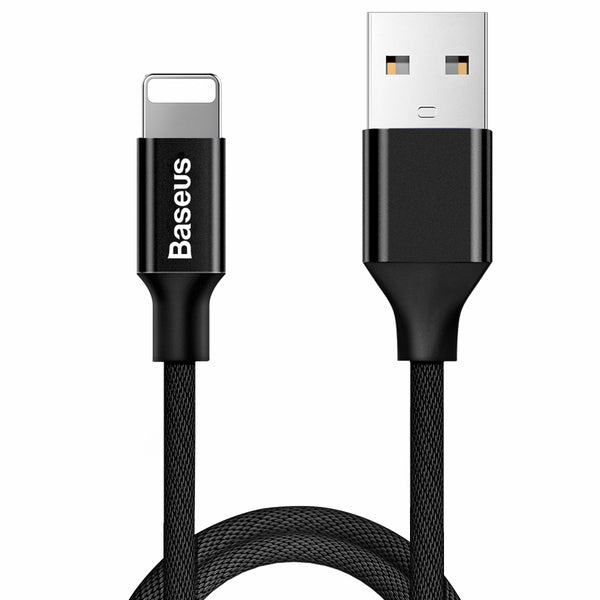 Baseus Yiven USB–Lightning kabelis 1,2 m, 2 A, melns