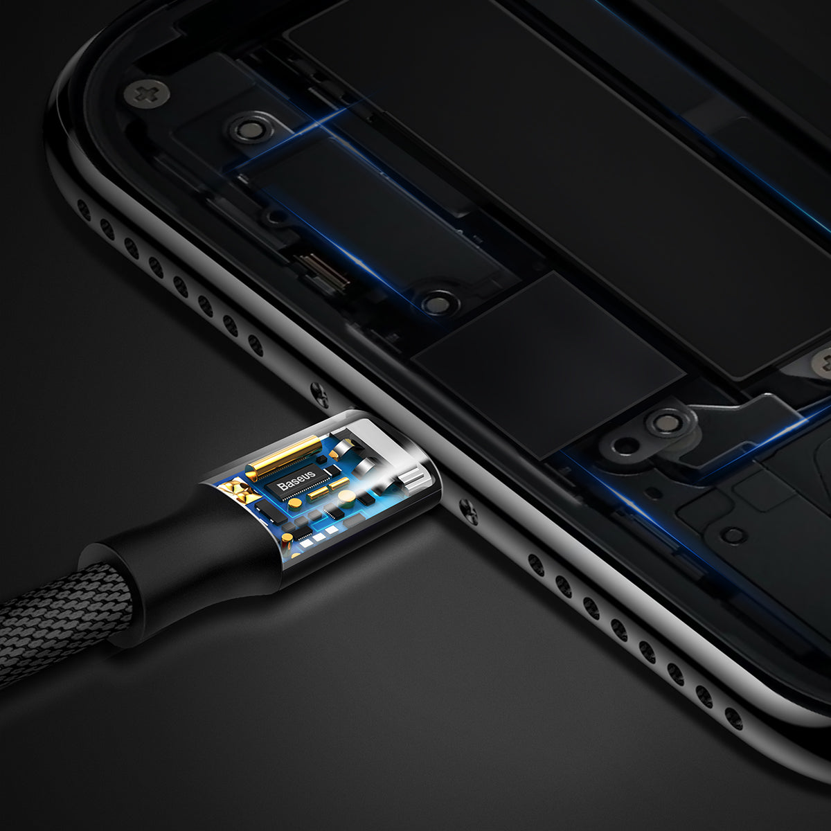 Кабель Baseus Yiven USB–Lightning, 1,2 м, 2 А, черный