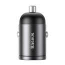 Baseus auto lādētājs Tiny Star Mini QC 3.0 30W 1x USB pelēks