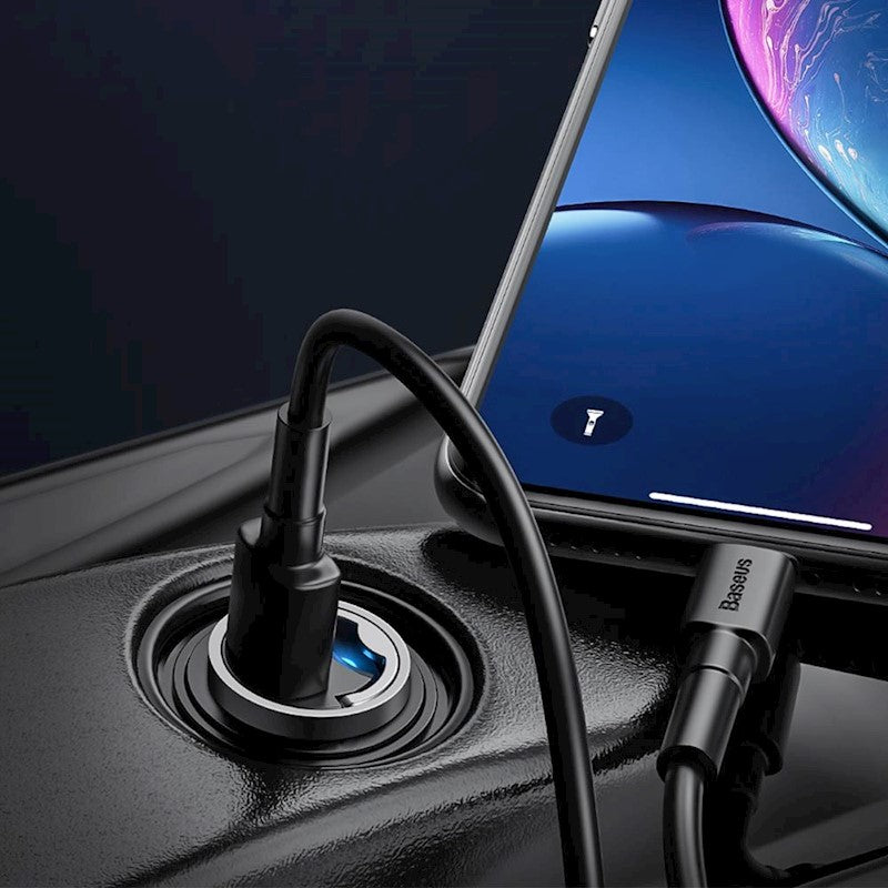 Baseus auto lādētājs Tiny Star Mini QC 3.0 30W 1x USB pelēks