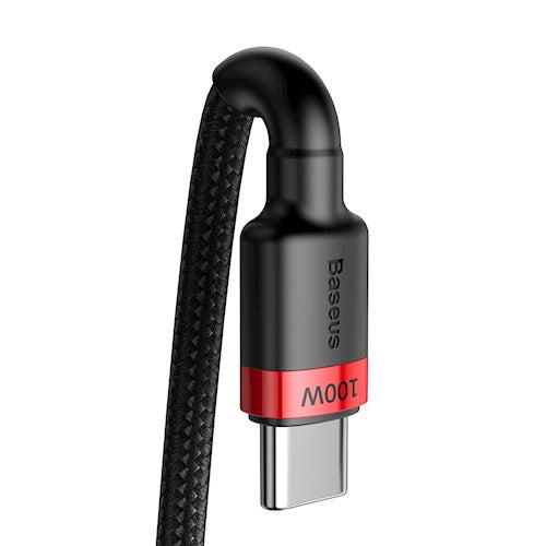 Baseus kaabel Cafule PD USB-C - USB-C 2,0 m 5A punane-must 100W