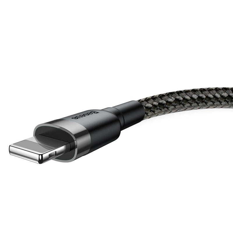 Baseus Cafule USB–Lightning kabelis 1,0 m, 2,4 A, pelēki melns