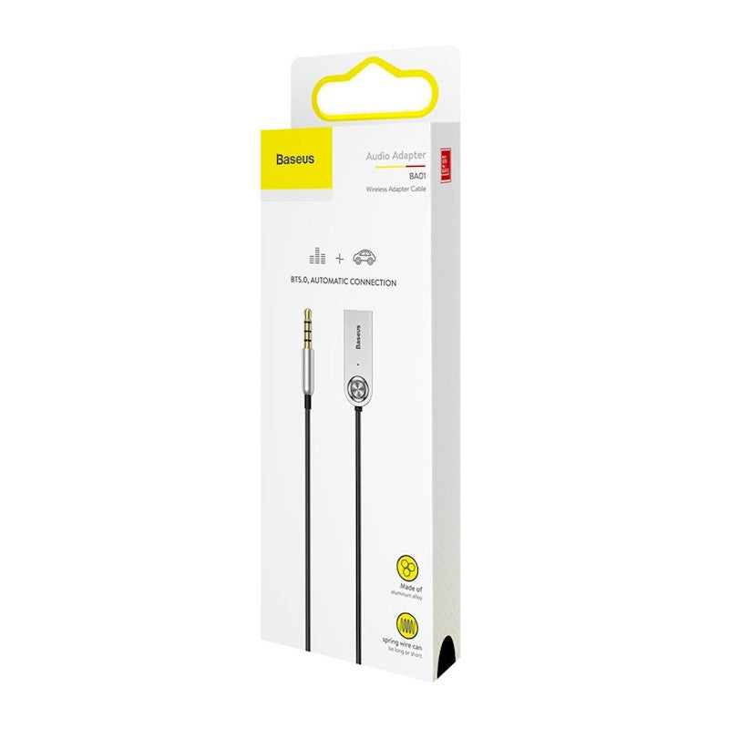 Baseus BA01 Bluetooth 5.0 uztvērējs ar 3,5 mm mini-jack pieslēgvietu, melns
