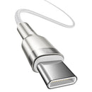 Baseus kabelis Cafule Metal PD USB-C - USB-C 1,0 m balts 100W