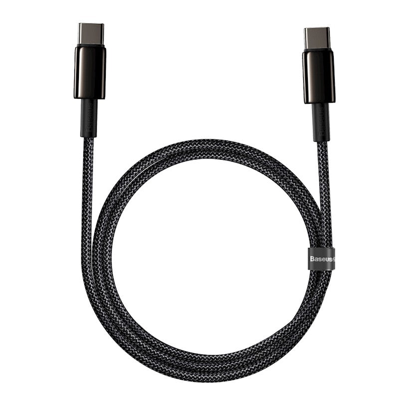Baseus kabelis Tungsten PD USB-C - USB-C 1,0 m melns 100W
