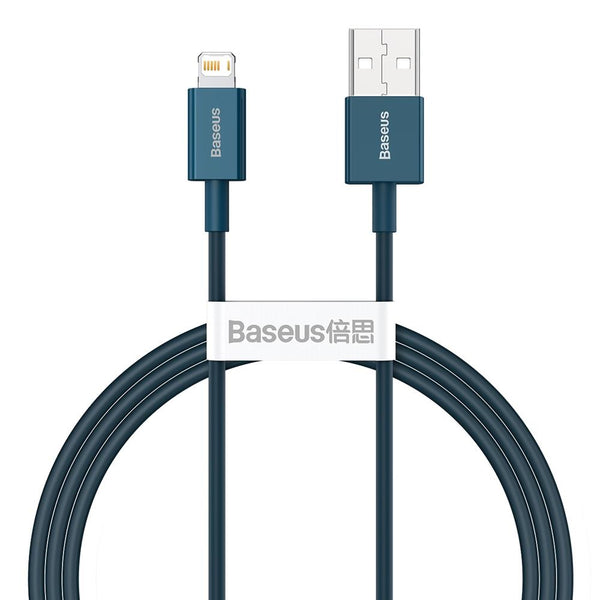 Baseus Superior USB-Lightning kabelis 1 m, 2,4A, zils