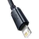 Baseus Crystal Shine USB–Lightning kabelis 1,2 m, 2,4 A, melns
