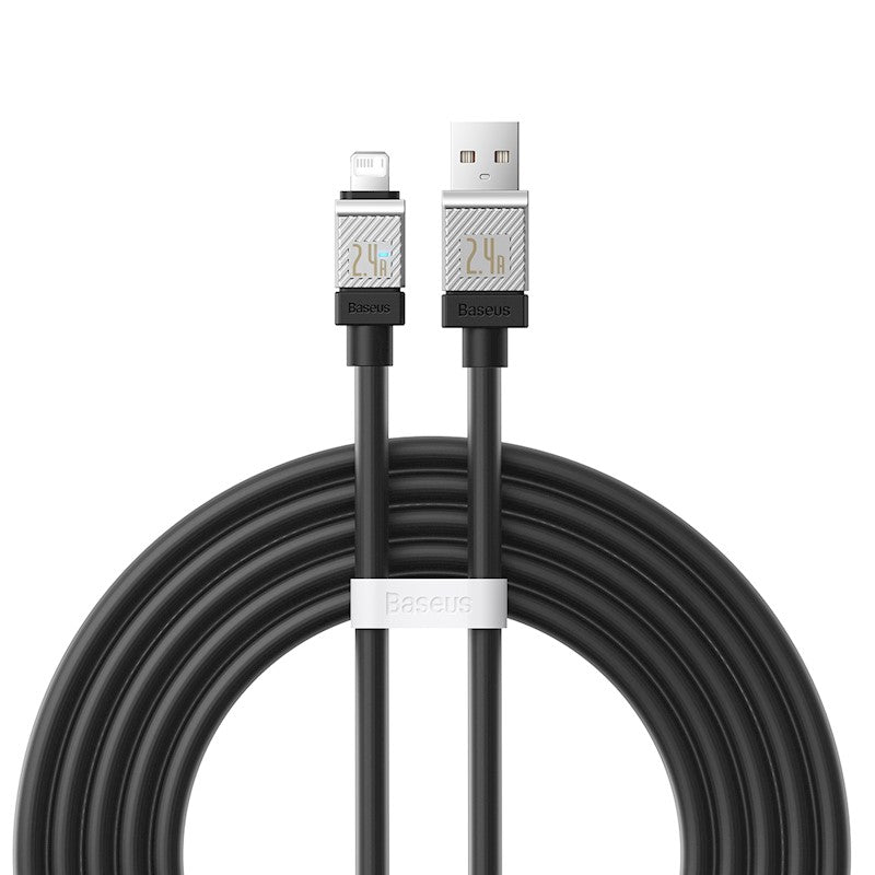 Baseus kabelis CoolPlay USB - Lightning 2m 2,4A melns