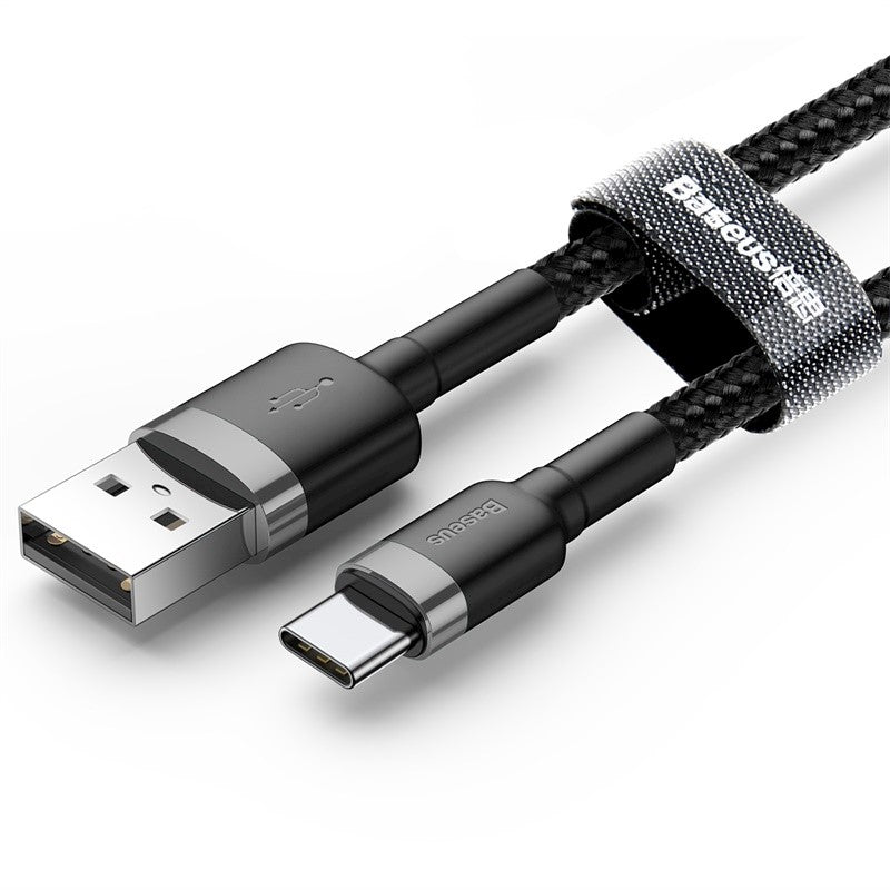 Baseus kabelis Cafule USB - USB-C 3m 2A pelēki melns