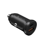 Devia Smart Mini auto lādētājs, 30W, USB-A+USB-C, PD/QC 3.0, melns