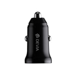 Devia Smart Mini auto lādētājs, 30W, USB-A+USB-C, PD/QC 3.0, melns