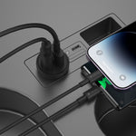 Devia Smart Mini auto lādētājs, 30W, USB-A+USB-C, PD/QC 3.0, melns