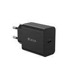 Devia Rocket PD sienas lādētājs ar 1 USB-C pieslēgvietu un USB-C–USB-C kabeli, 45 W, melns