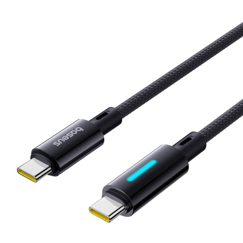 Baseus USB-C – USB-C kabelis 1 m, 100 W, melns