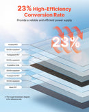 VEVOR elastīgs saules panelis 100 W, daļēji elastīgs lokāms monokristāliskais saules panelis ar 23 % efektivitāti, autonomais lādētājs ar MC4 savienojumu, IP67 ūdensizturīgs, paredzēts jūras transportam, kemperiem, automašīnām un izliektām virsmām