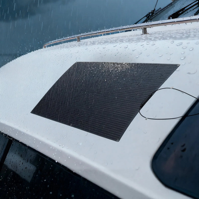 VEVOR elastīgs saules panelis, 200 W, daļēji elastīgs liekams monokristālisks saules panelis, 21,9 % efektivitāte, autonomai elektroapgādei ar MC4 izeju, IP67 ūdensizturīgs kuģiem, kemperiem, automašīnām un izliektām virsmām