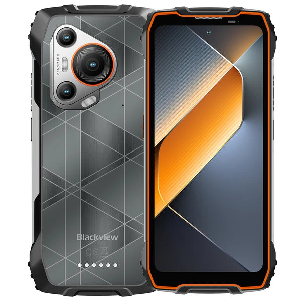 Blackview BL7000 Pro 5G izturīgs viedtālrunis, 17,2 cm FHD+ IPS 120 Hz, 8 GB RAM, 256 GB, 50 MP + 20 MP nakts redzamības kamera, 7500 mAh, Android 16, melns