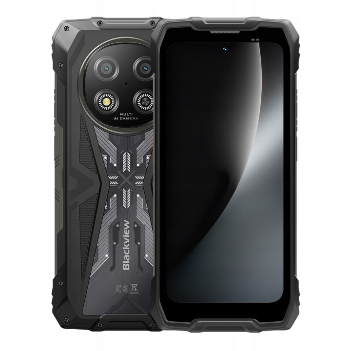 Blackview ROCK 2 5G izturīgs viedtālrunis, 16,9 cm HD+ IPS 120 Hz, 12 GB RAM, 256 GB, 16 MP kamera, 15 000 mAh, IP68/IP69K, Android 16, melns