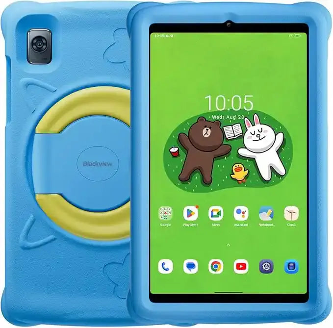 Blackview Tab 60 Pro Kids LTE bērnu planšetdators, 25,7 cm HD+ IPS, 4 GB RAM, 128 GB, 4G LTE, 7700 mAh, Android 15, Ocean Blue